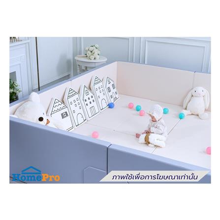 คอกกั้นเด็ก GEKO CLASSY SILICONE 6 ฟุต สี GRAY-WHITE_3