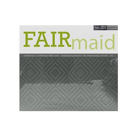 ชุดผ้าปูที่นอน 6 ฟุต (ชุด 3 ชิ้น) FAIRMAID 12MC สี GREY_3
