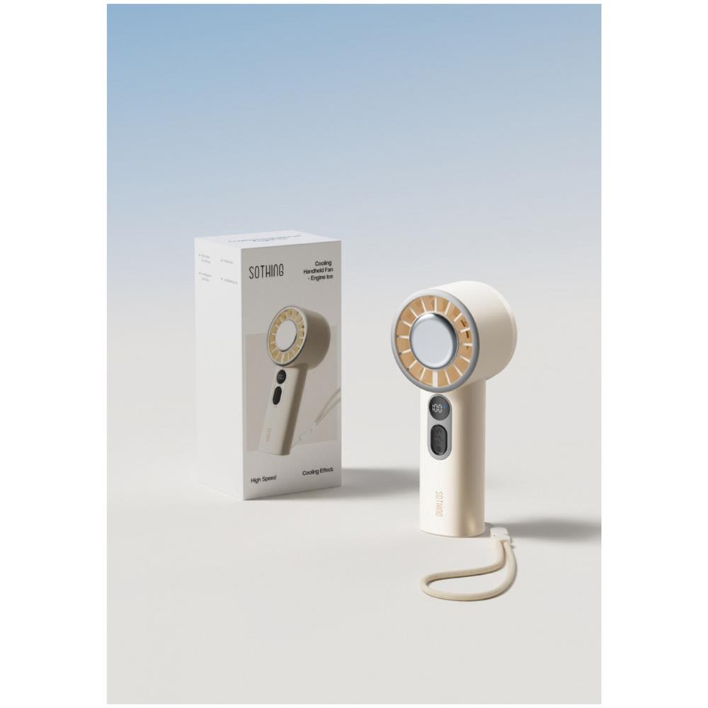 พัดลมพกพา 2.5 นิ้ว SOTHING HANDHELD ENGINE ICE สีขาว