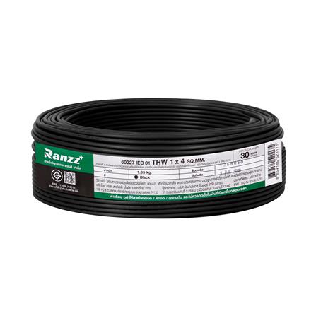 สายไฟ THW IEC01 RANZZ 1x4 ตร.มม. 30 ม. สีดำ_0