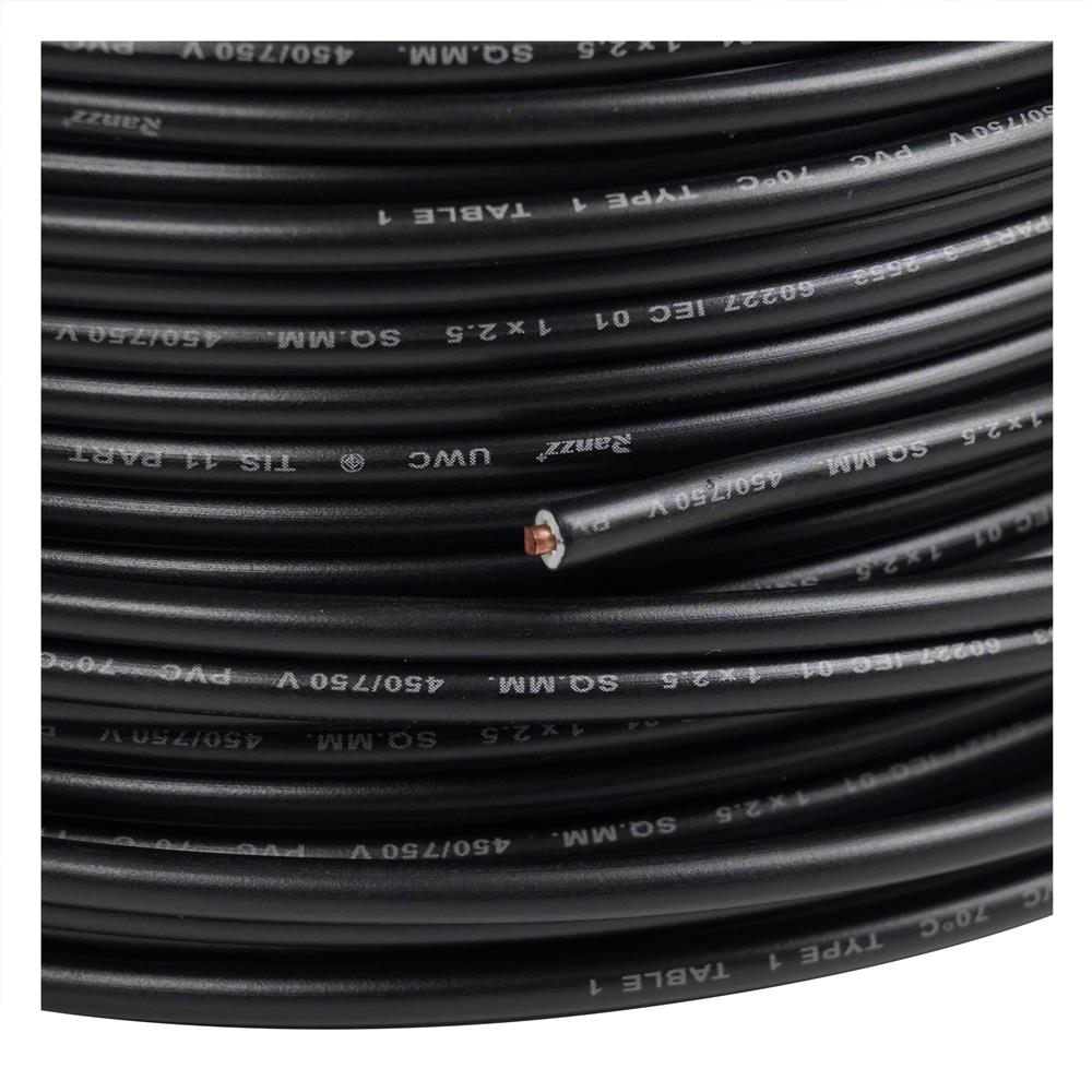 สายไฟ THW IEC01 RANZZ 1x2.5 ตร.มม. 30 ม. สีดำ