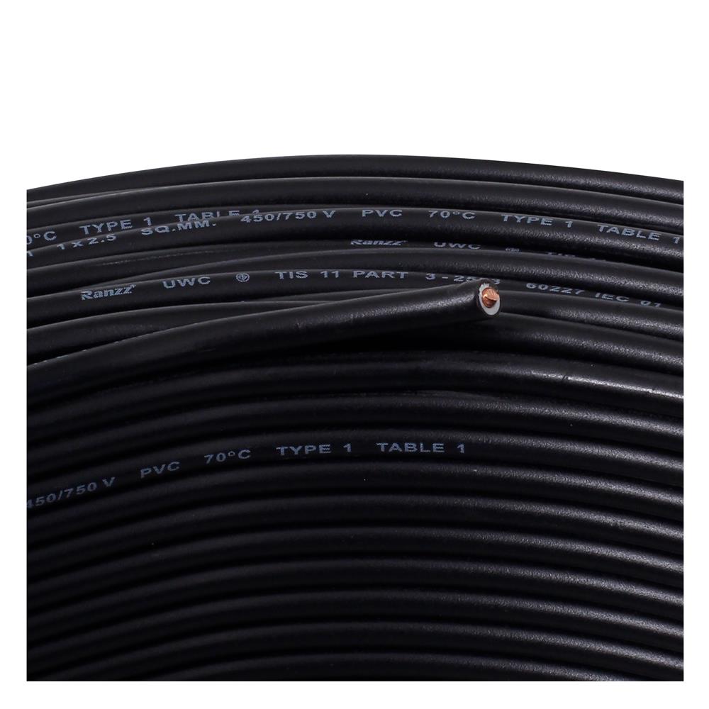 สายไฟ THW IEC01 RANZZ 1x2.5 ตร.มม. 100 ม. สีดำ