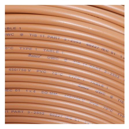 สายไฟ THW IEC01 RANZZ 1x4 ตร.มม. 100 ม. สีน้ำตาล_3