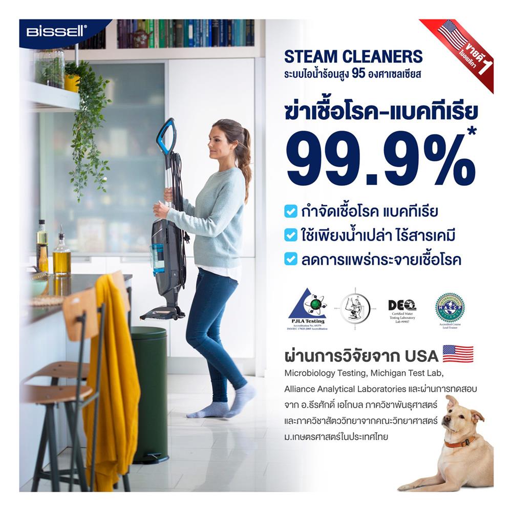 เครื่องทำความสะอาดแบบด้าม BISSELL VC-1977L สีไทเทเนียม/น้ำเงิน