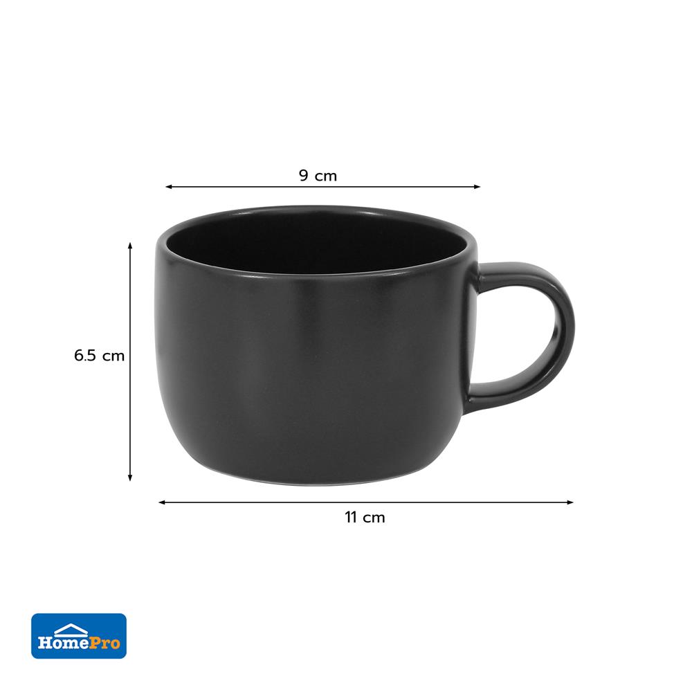 ถ้วยหูเซรามิก 250 มล. KECH LANZO สีดำ