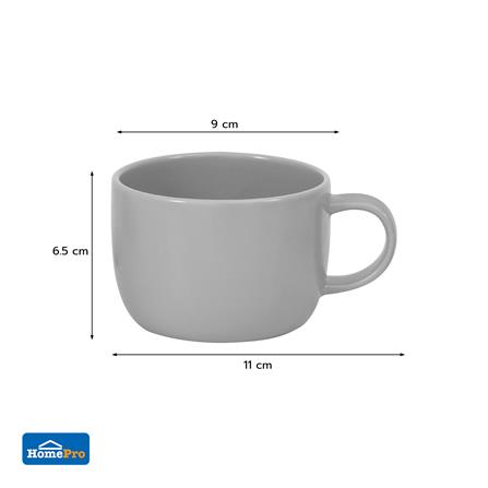 ถ้วยหูเซรามิก 250 มล. KECH LANZO สีเทา_4