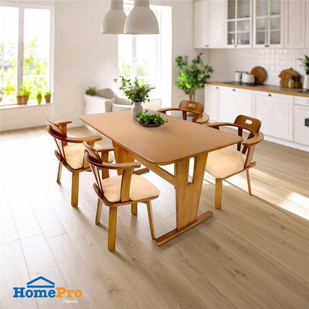 โต๊ะอาหาร 4 ที่นั่ง FURDINI TIME 135 ซม. สีน้ำตาล