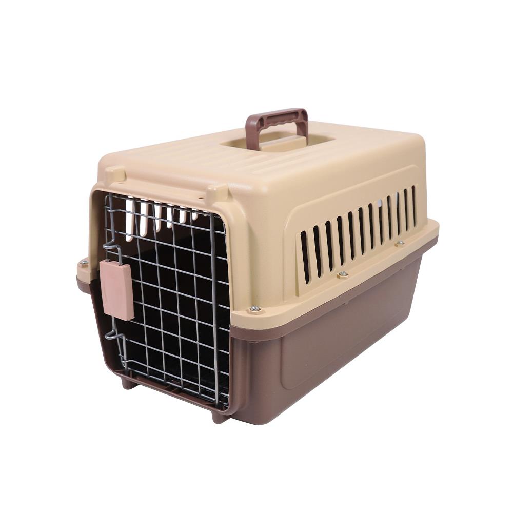 กรงสัตว์เลี้ยงพกพา PETUS 48 ซม. สีกาแฟ