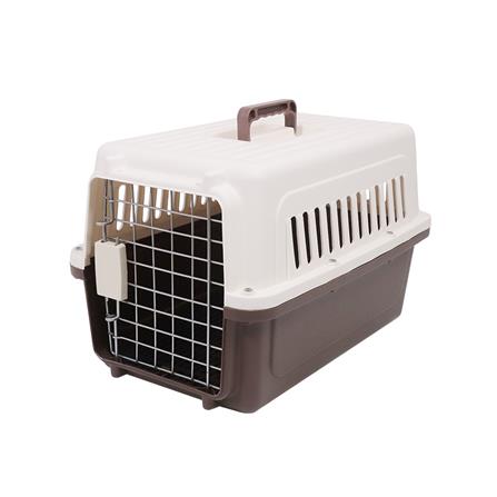 กรงสัตว์เลี้ยงพกพา PETUS 48 ซม. สีขาวกาแฟ_0