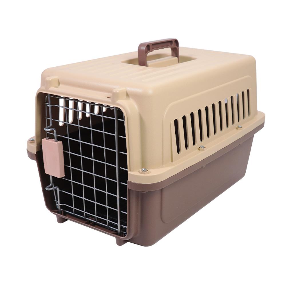 กรงสัตว์เลี้ยงพกพา PETUS 58 ซม. สีกาแฟ