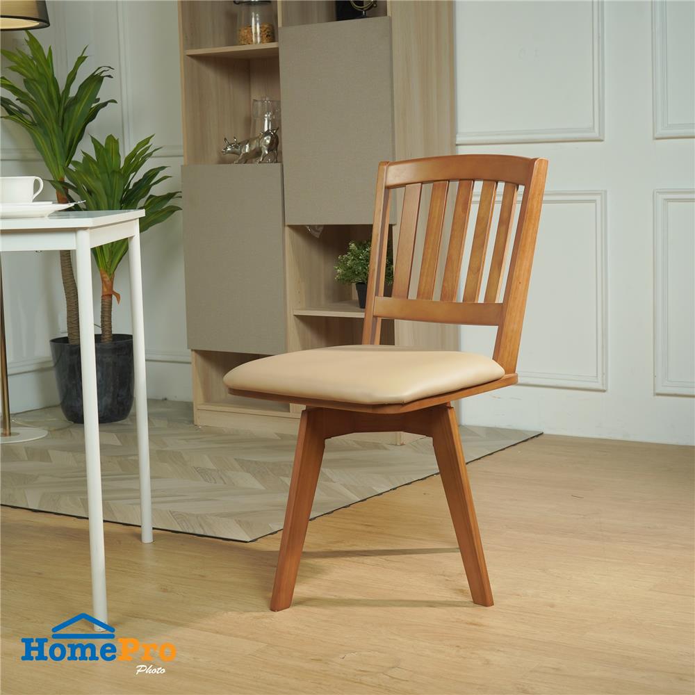 เก้าอี้ห้องอาหารหมุนได้ FURDINI RETRO สีน้ำตาล