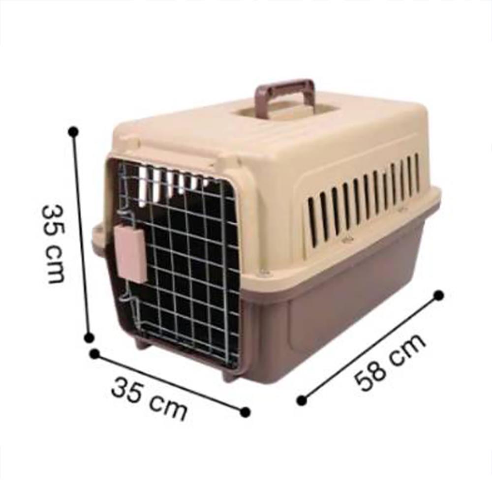 กรงสัตว์เลี้ยงพกพา PETUS 58 ซม. สีขาวม่วง