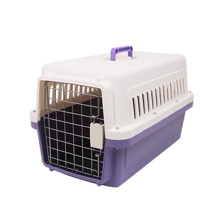 กรงสัตว์เลี้ยงพกพา PETUS 48 ซม. สีขาวม่วง_0
