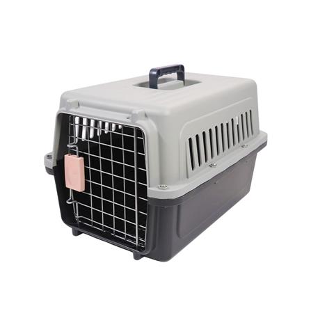 กรงสัตว์เลี้ยงพกพา PETUS 48 ซม. สีเทาดำ_0