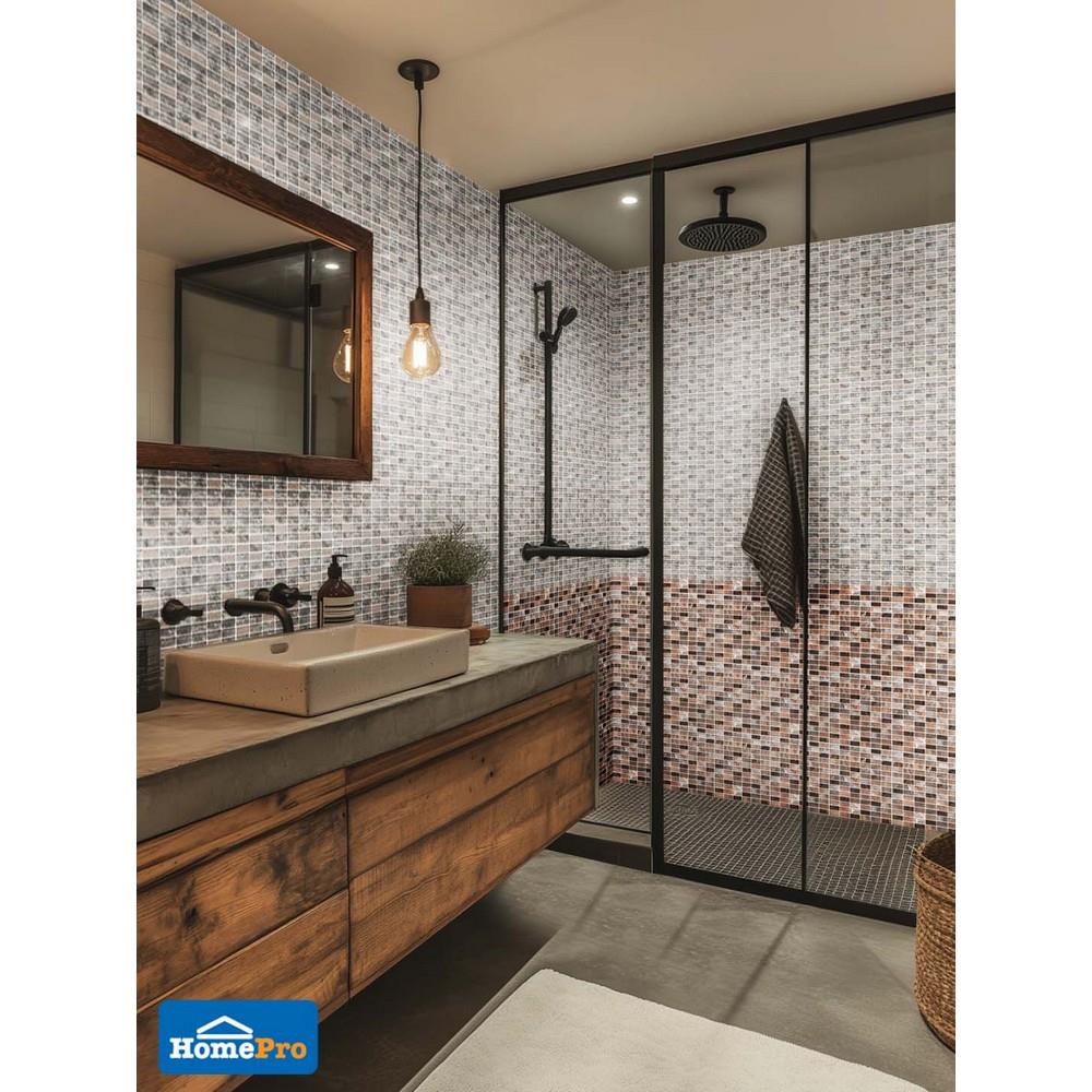 โมเสคแก้ว 30x30 ซม. GLASCERA ไมก้า เกรย์