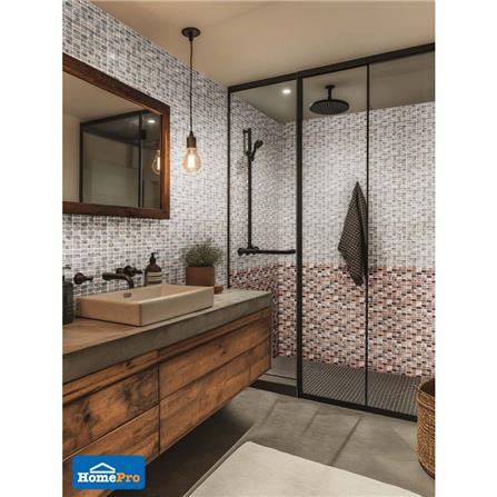 โมเสคแก้ว 30x30 ซม. GLASCERA ไมก้า เกรย์_4