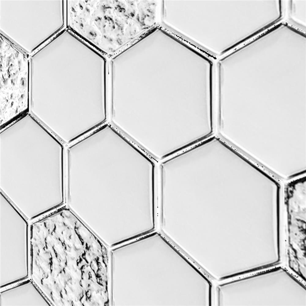 โมเสคแก้ว 31.5x29.8 ซม. GLASCERA ลอฟท์ตี้ ซิลเวอร์