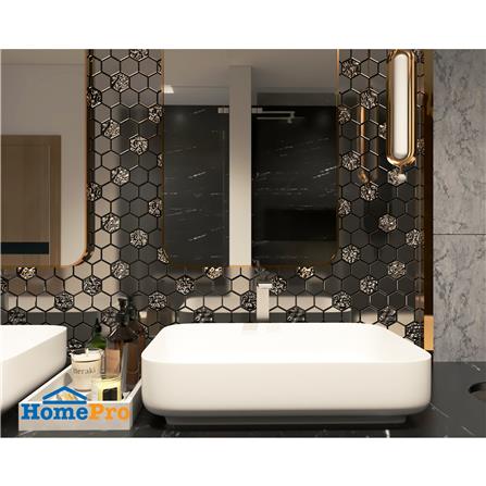 โมเสคแก้ว 31.5x29.8 ซม. GLASCERA ลอฟท์ตี้ ซิลเวอร์_7