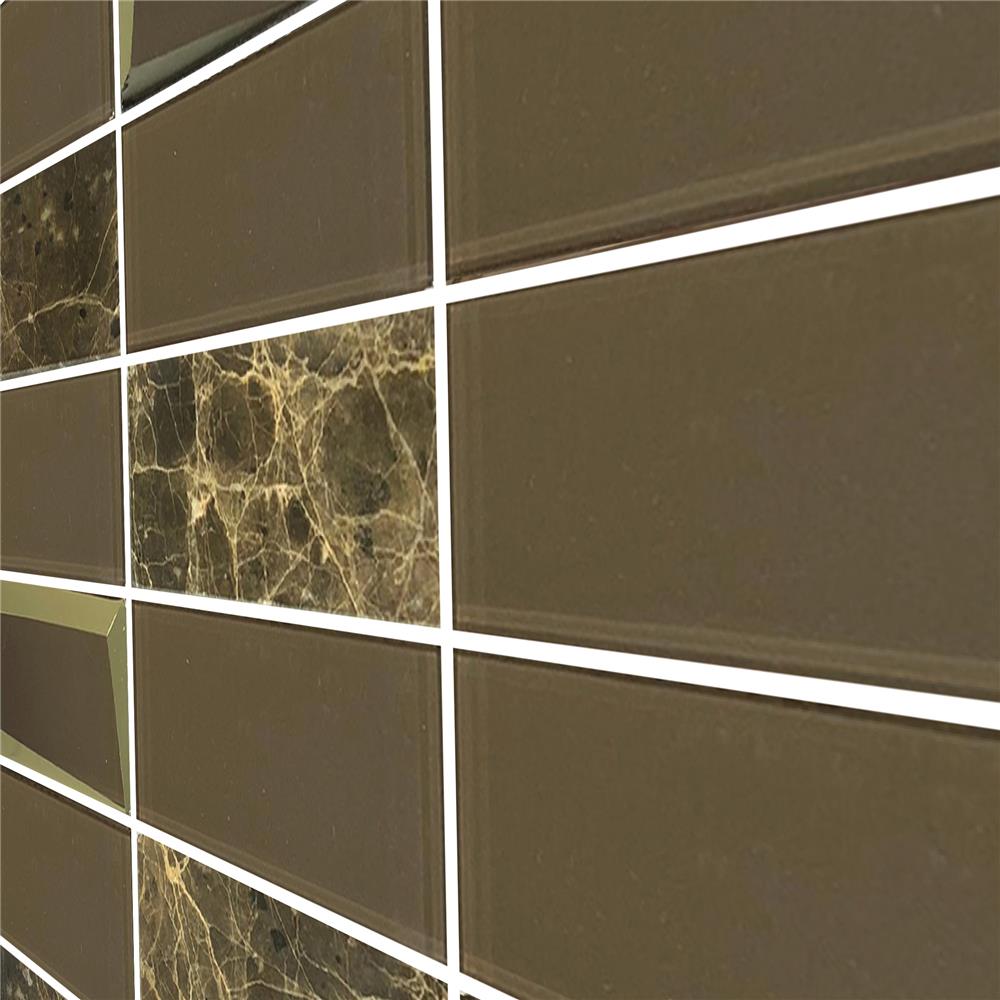 โมเสคแก้ว 30x30 ซม. GLASCERA วิคทอเรีย 2 น้ำตาล