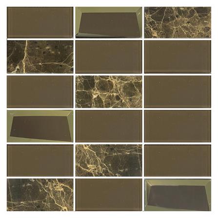 โมเสคแก้ว 30x30 ซม. GLASCERA วิคทอเรีย 2 น้ำตาล_0