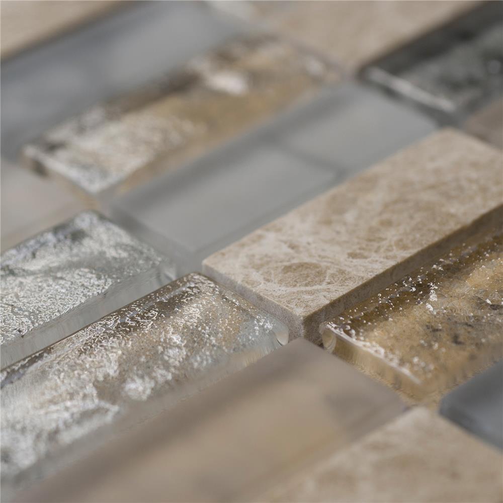 โมเสคแก้ว 30x30 ซม. GLASCERA ไมก้า ครีม