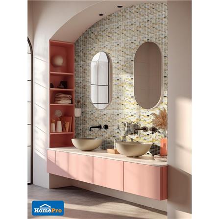 โมเสคแก้ว 30x30 ซม. GLASCERA ไมก้า ครีม_4