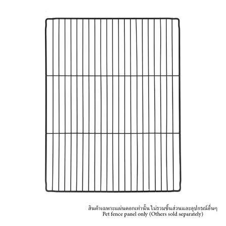 แผ่นคอกสัตว์เลี้ยง PETUS ซี่ห่าง 1.5 ซม. 45x35 ซม. สีดำ_0