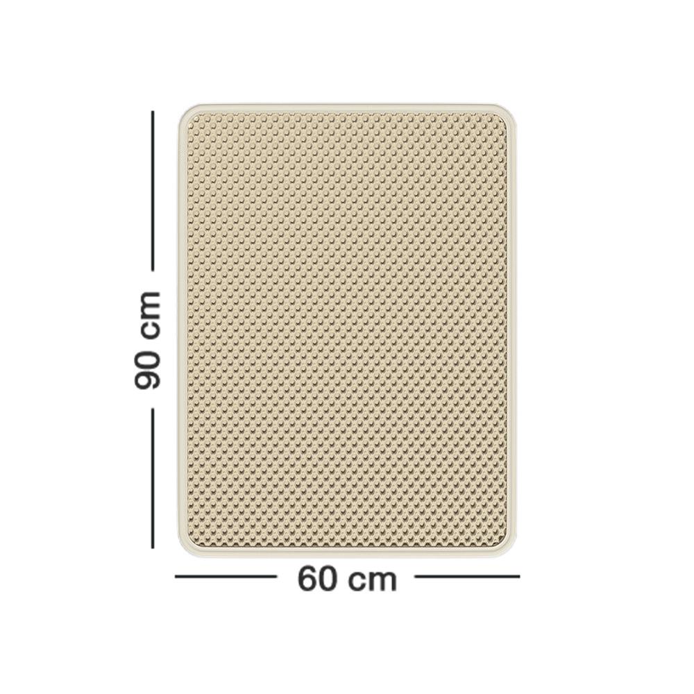 แผ่นดักทรายแมว PETUS 90X60 ซม. สีเบจ