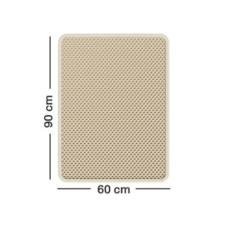 แผ่นดักทรายแมว PETUS 90X60 ซม. สีเบจ_5