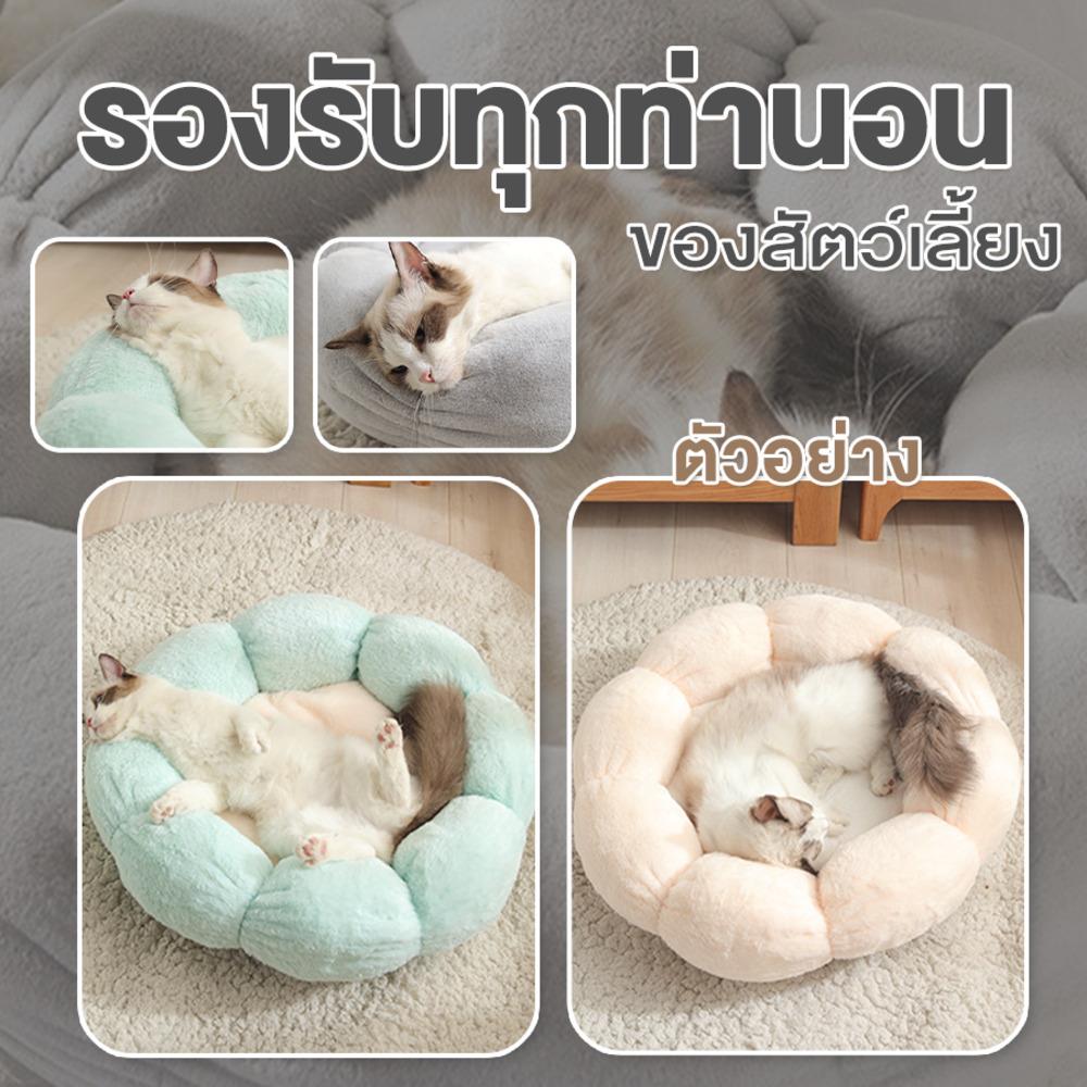 เบาะรองนอนสัตว์เลี้ยง PETUS รูปดอกไม้ 40 ซม. สีมิ้นท์