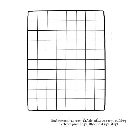 แผ่นคอกสัตว์เลี้ยง PETUS ซี่ห่าง 4 ซม. 45X35 ซม. สีดำ_0