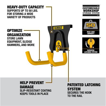 ตะขอเกี่ยวแบบสั้น DEWALT DWST82805 สีเหลือง/ดำ_10