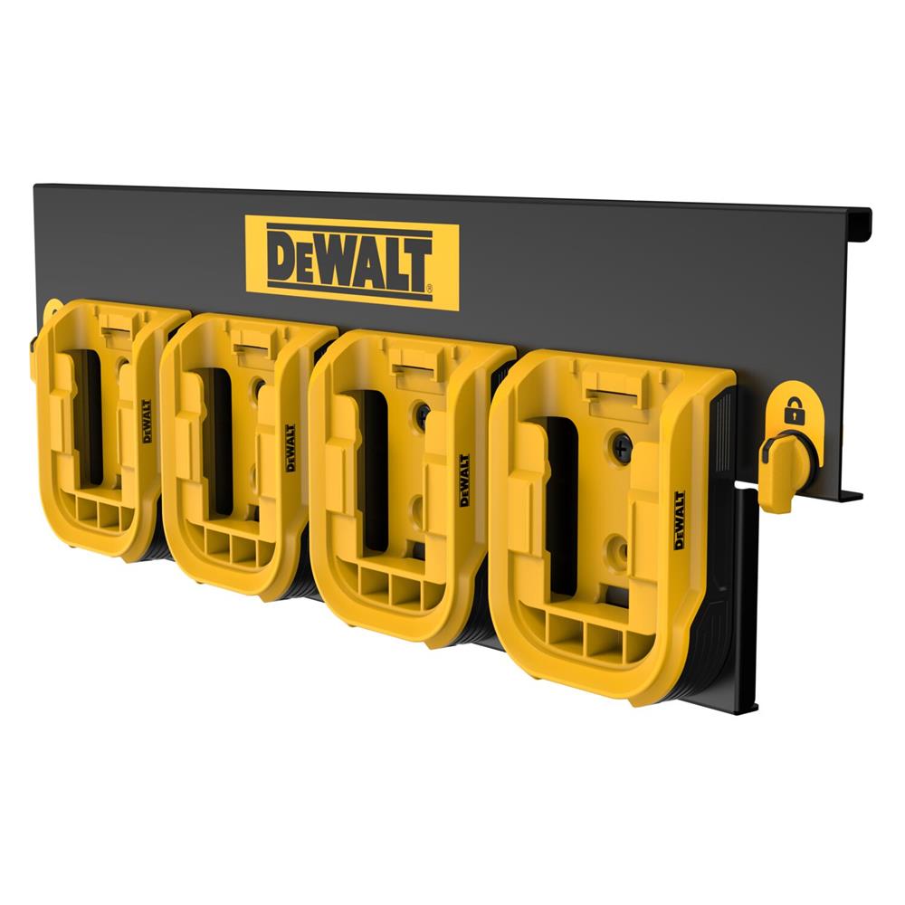 รางยึดแบตเตอรี่ DEWALT DWST82819 สีเหลือง/ดำ (ชุด 4 ชิ้น)