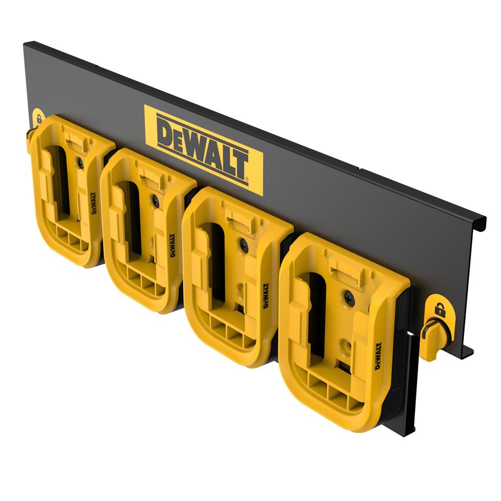 รางยึดแบตเตอรี่ DEWALT DWST82819 สีเหลือง/ดำ (ชุด 4 ชิ้น)