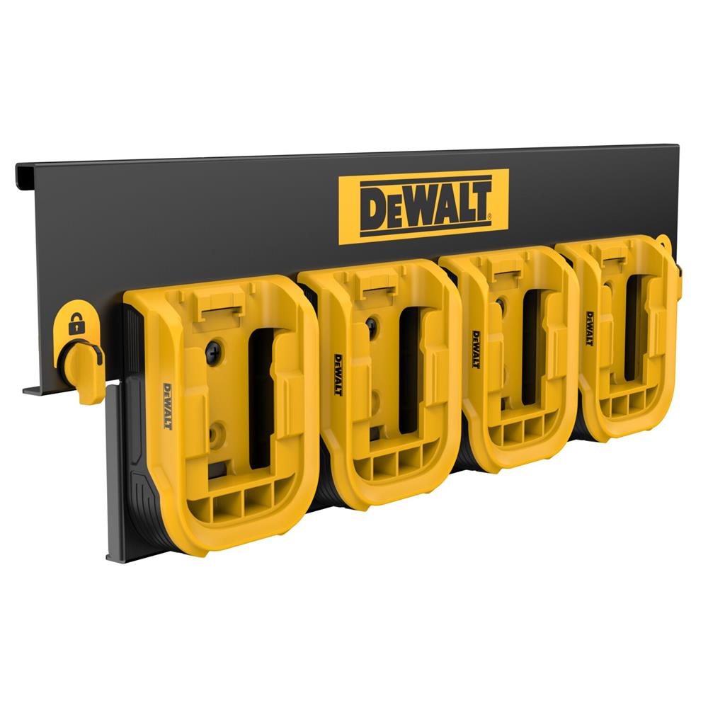 รางยึดแบตเตอรี่ DEWALT DWST82819 สีเหลือง/ดำ (ชุด 4 ชิ้น)