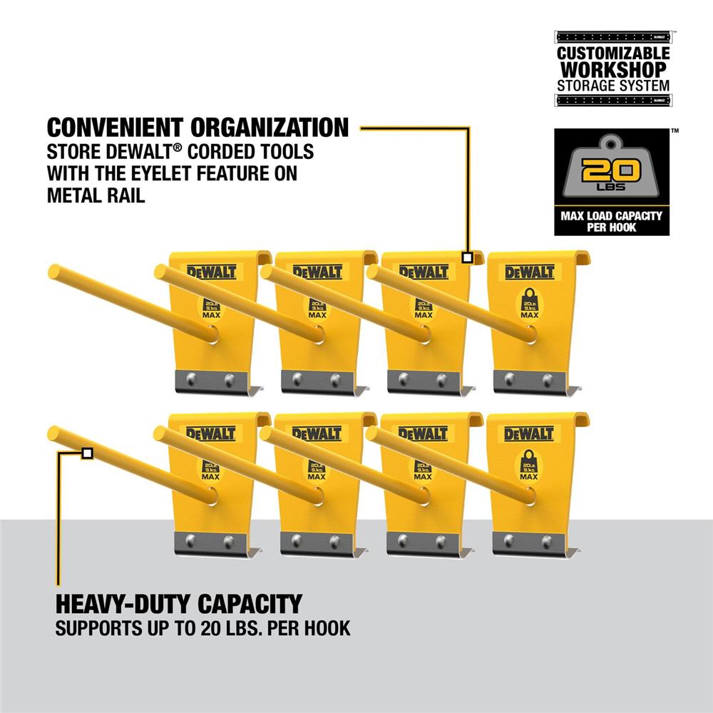 ชุดตะขอหมุด DEWALT DWST82817 สีเหลือง/ดำ (ชุด 8 ชิ้น)