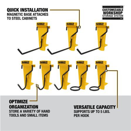 ชุดตะขอเกี่ยว DEWALT DWST82816 สีเหลือง/ดำ (ชุด 8 ชิ้น)_6