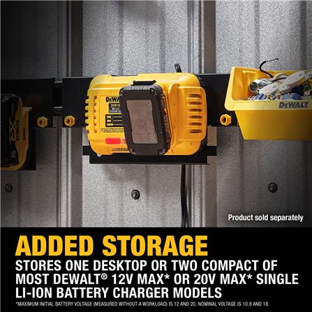 ที่เก็บแท่นชาร์จแบบติดราง DEWALT DWST82821 สีเหลือง/ดำ_6
