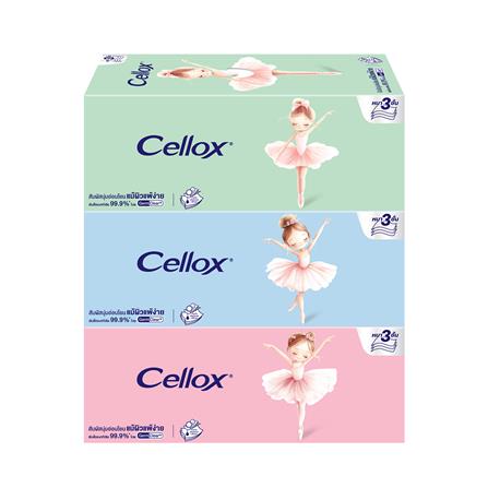 กระดาษเช็ดหน้า CELLOX ฺTRENDY 3PLY (แพ็ก 3 ชิ้น)_0