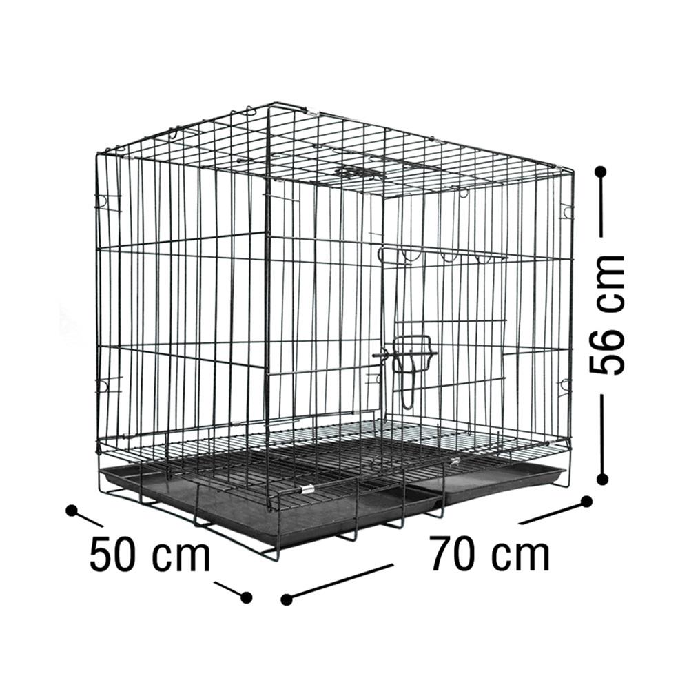 กรงสัตว์เลี้ยงพับได้ PETUS 70X50 ซม. สีดำ