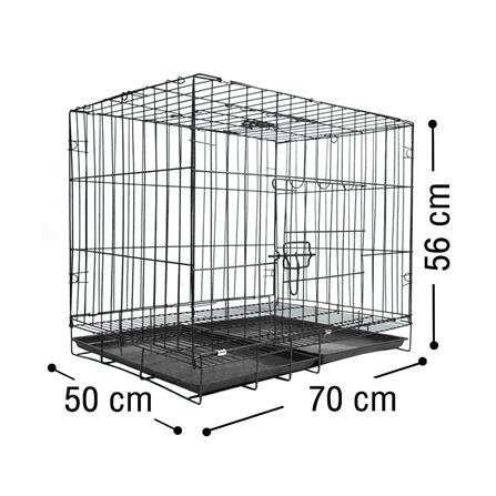 กรงสัตว์เลี้ยงพับได้ PETUS 70X50 ซม. สีดำ_3