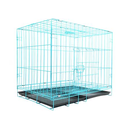 กรงสัตว์เลี้ยงพับได้ PETUS 70X50 ซม. สีฟ้า_0