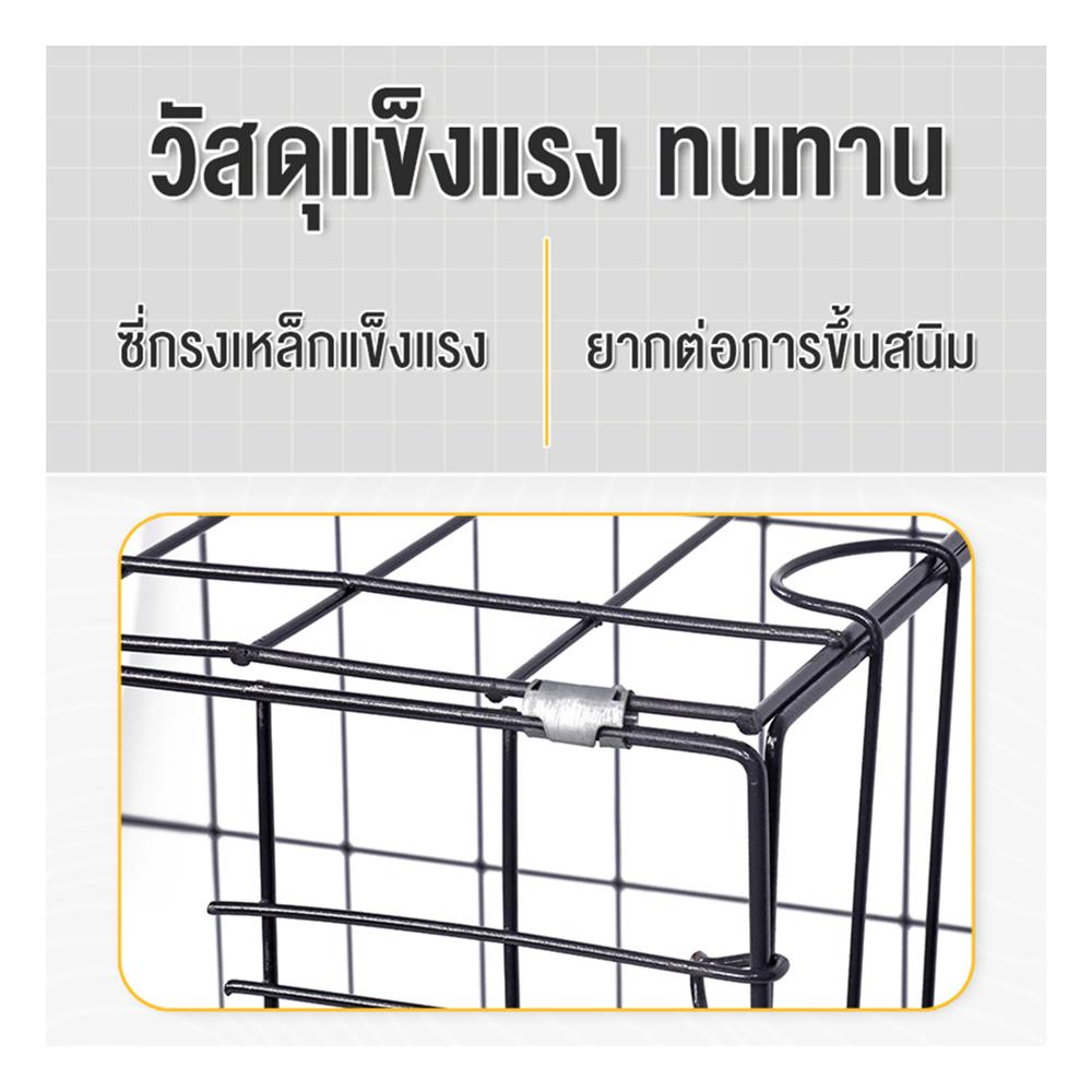 กรงสัตว์เลี้ยงพับได้ PETUS 130X60 ซม. สีดำ