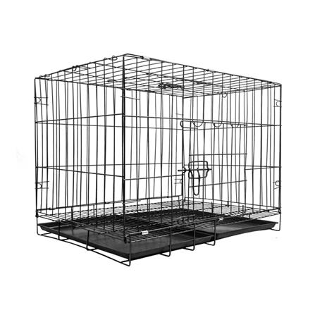 กรงสัตว์เลี้ยงพับได้ PETUS 130X60 ซม. สีดำ_0