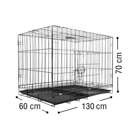กรงสัตว์เลี้ยงพับได้ PETUS 130X60 ซม. สีดำ_3