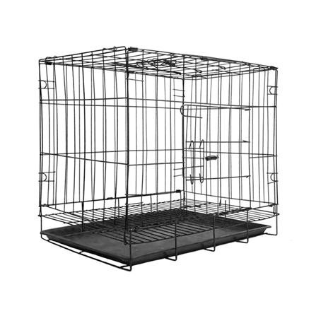 กรงสัตว์เลี้ยงพับได้ PETUS 50X34 ซม. สีดำ_0
