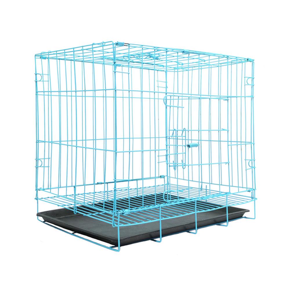 กรงสัตว์เลี้ยงพับได้ PETUS 50X34 ซม. สีฟ้า