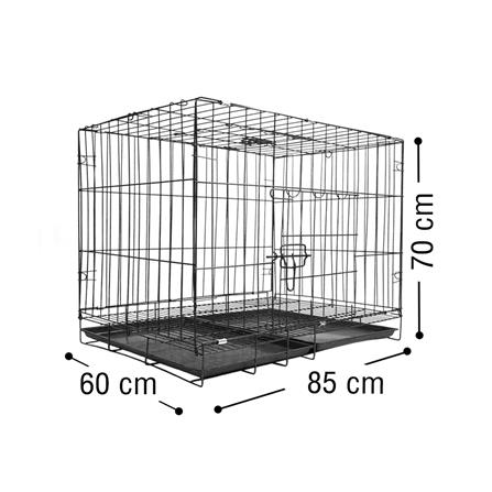 กรงสัตว์เลี้ยงพับได้ PETUS 85X60 ซม. สีดำ_3