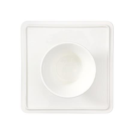 ที่วางขนมเหลี่ยม PORCELAIN 8 นิ้ว KECH SNOW_3