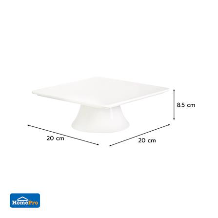 ที่วางขนมเหลี่ยม PORCELAIN 8 นิ้ว KECH SNOW_5